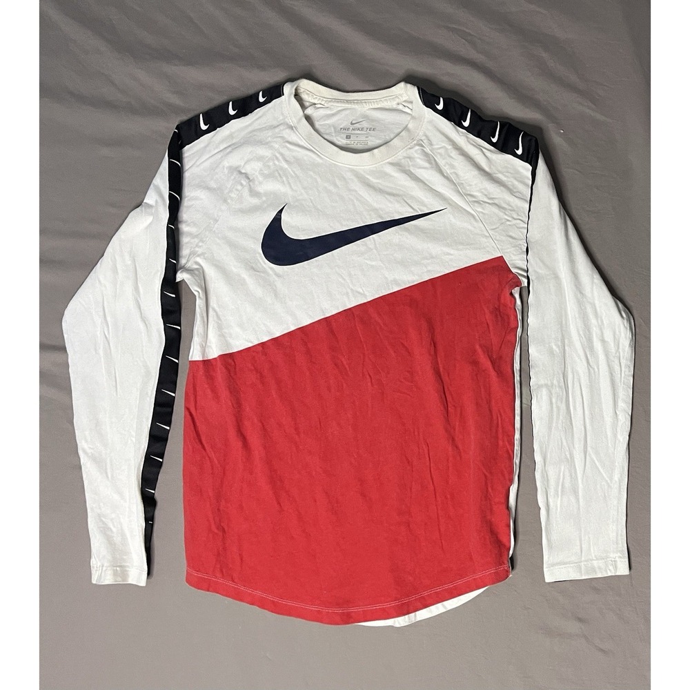 Nike Sportwear NW Swoosh Long Sleeve T Shirt Men's Small Color Block CI6099-103